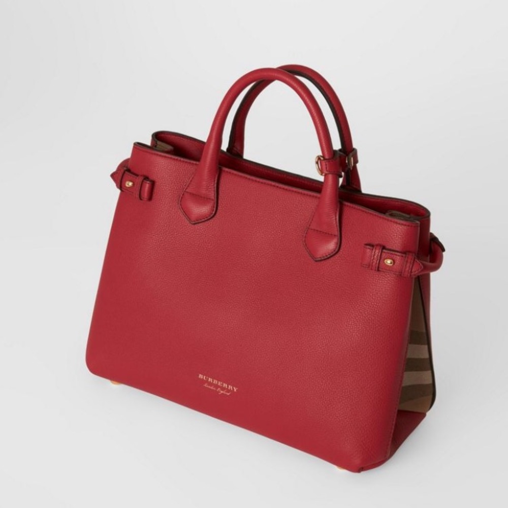 Red Burberry bag